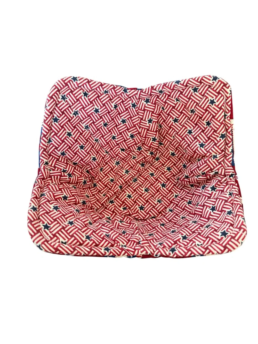 Microwave Bowl Cozy Handmade Patriotic Print Reversible NWT